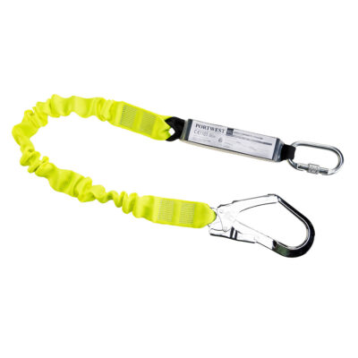 Enkelt elastisk lanyard med falddæmper - Gul