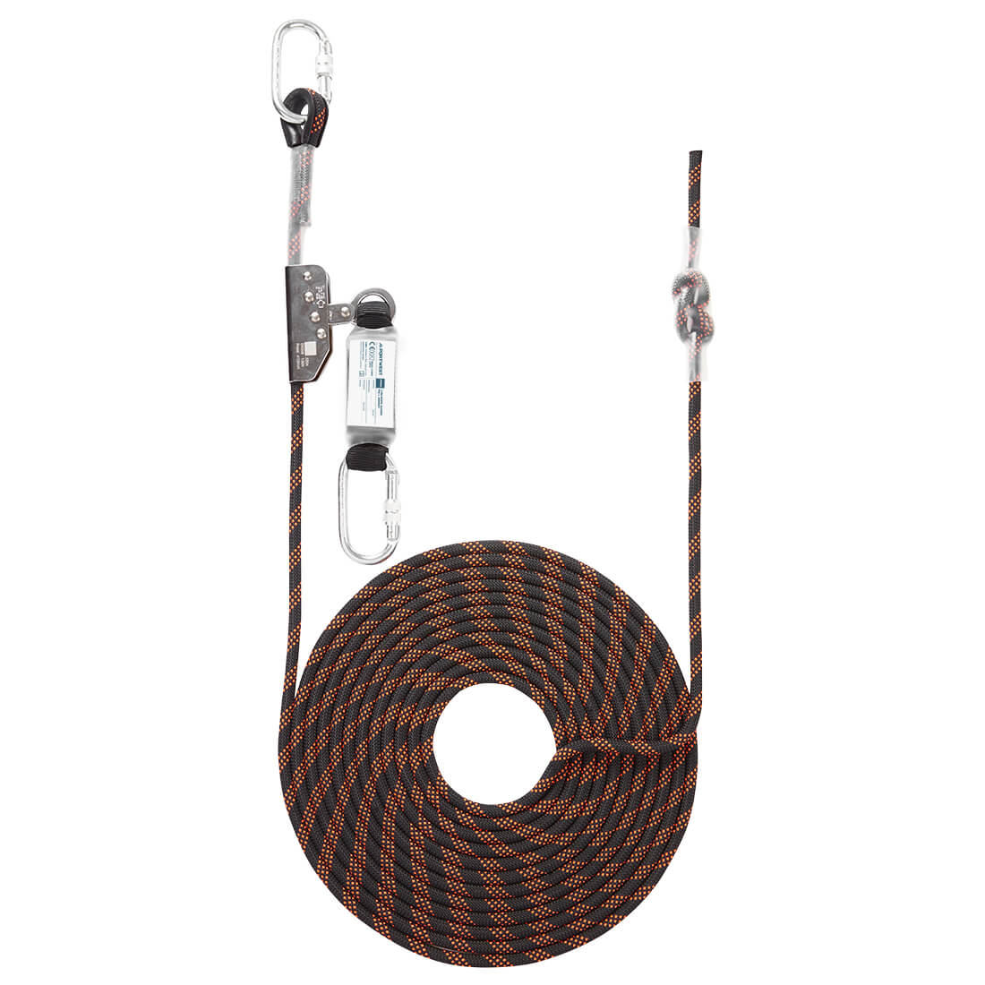 Lanyard faldsikring - Sort/Orange