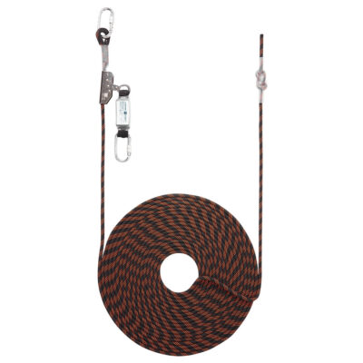 Lanyard faldsikring - Sort/Orange