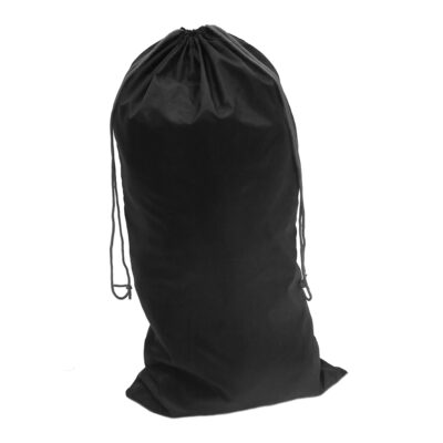Nylonbag med snørelukke - Sort