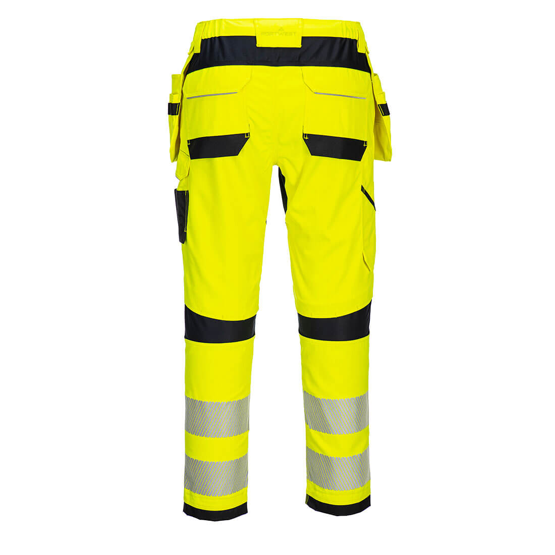 PW3 FR hi-vis hængelomme bukser - Gul/Sort - Billede 2