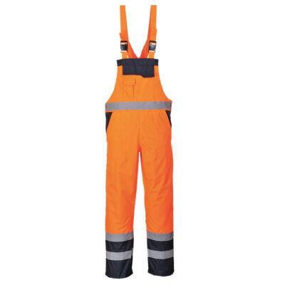 2 Farvet foret hi-viz overall - Orange