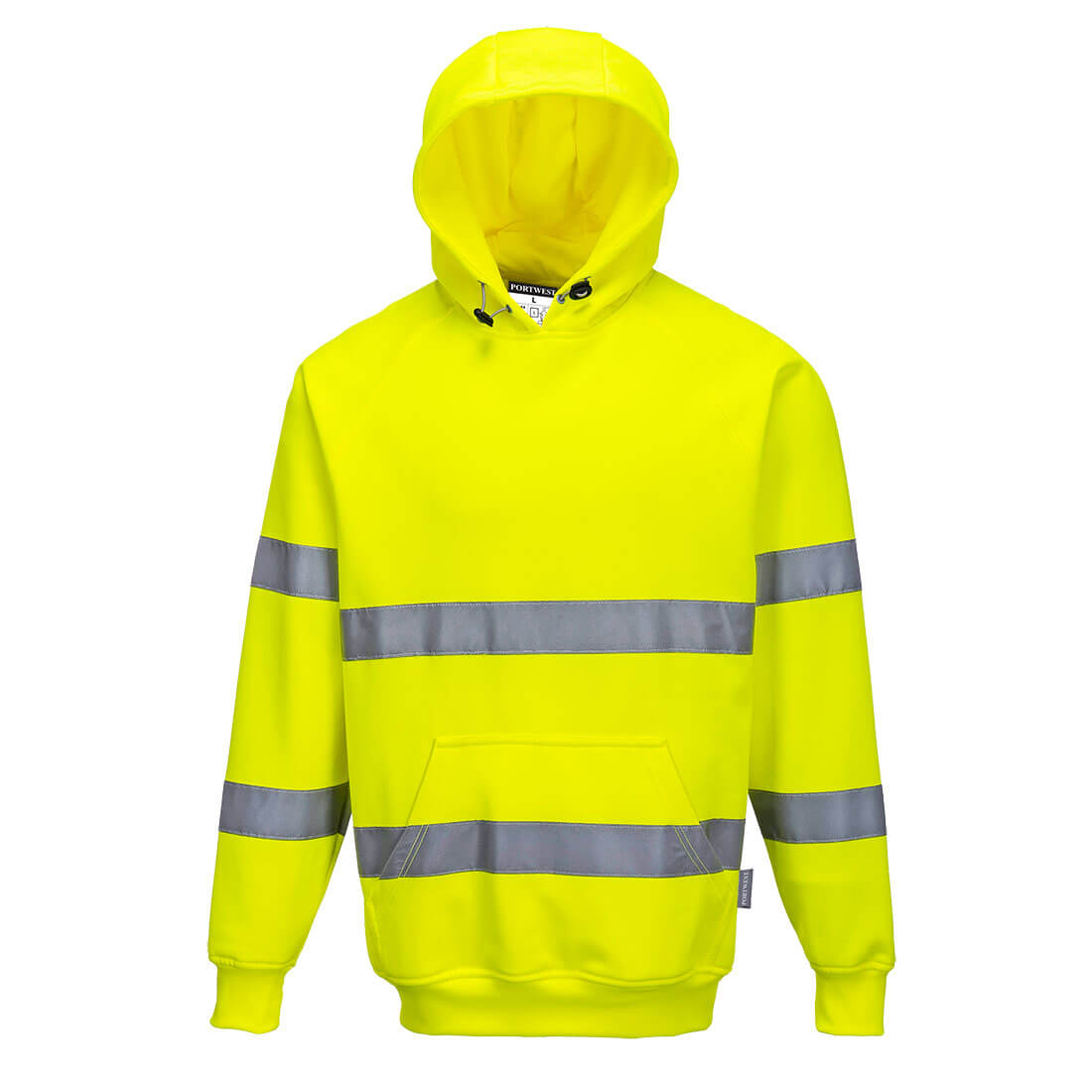 Hi-vis sweatshirt med hætte - Gul