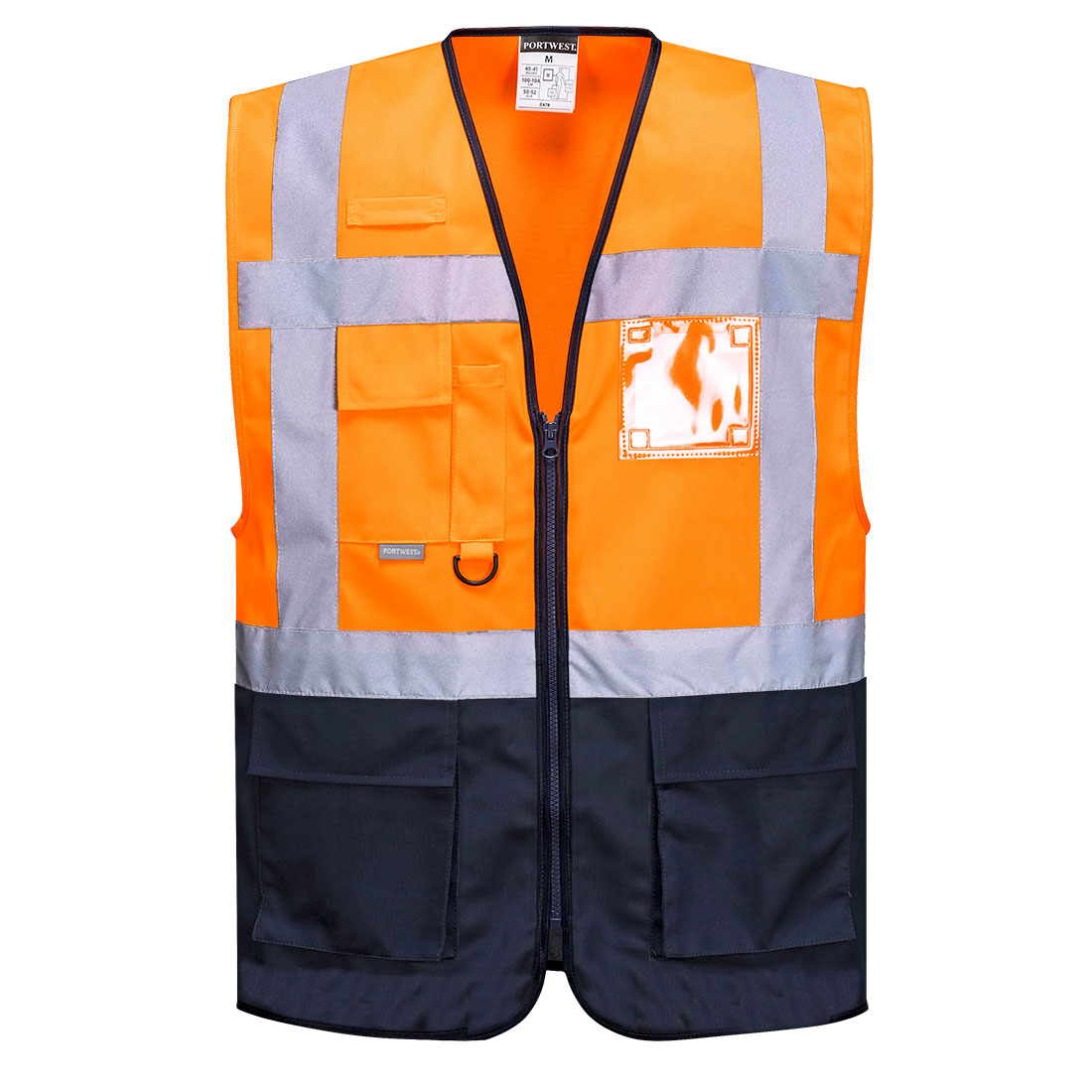 Warsaw hi-vis vest - Orange/Marine