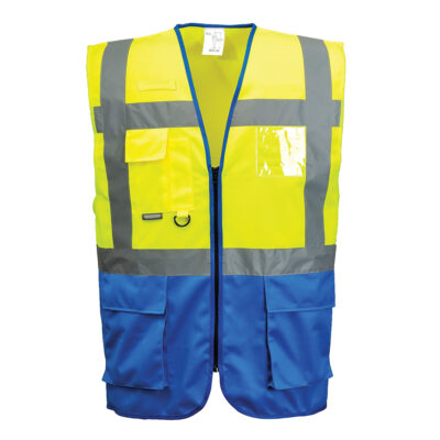 Warsaw hi-vis vest - Gul/Kongeblå