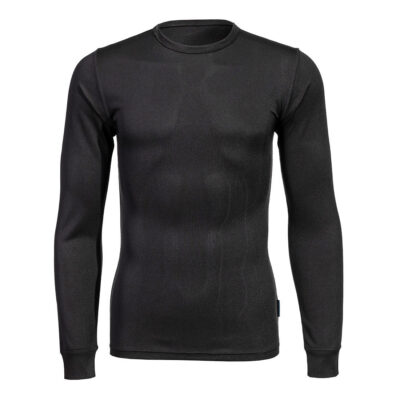Baselayer trøje til damer m. lange ærmer - Sort