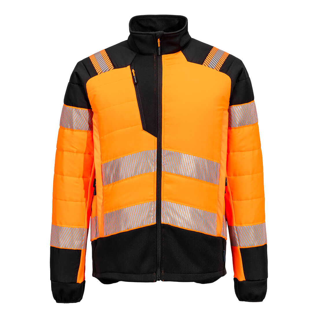 PW3 Hi-Vis Hybrid Baffle jakke - Orange/Sort