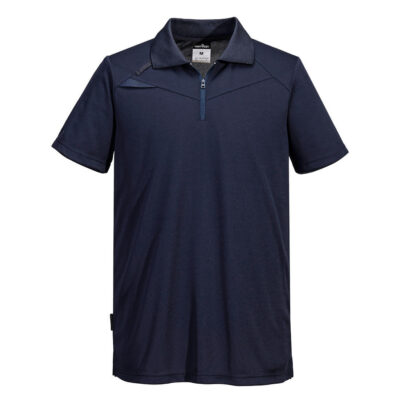 DX4 2-farvet poloshirt K/Æ - Marine