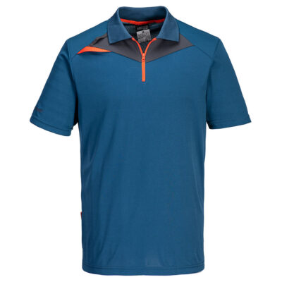 DX4 2-farvet poloshirt K/Æ - Metroblå