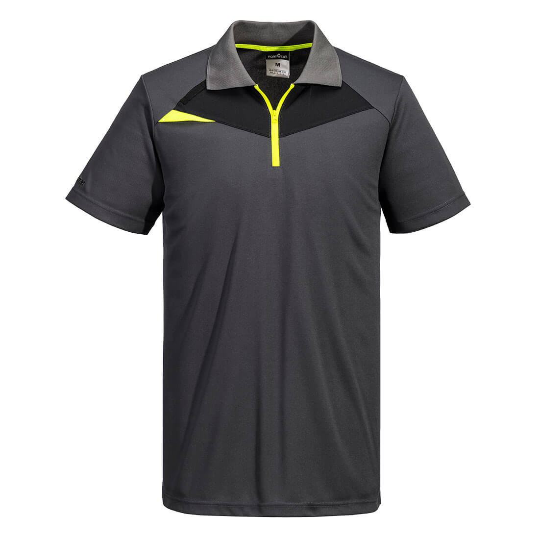 DX4 2-farvet poloshirt K/Æ - Metalgrå