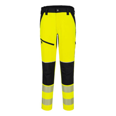PW3 Hi-Vis stretchbukser - Gul/Sort