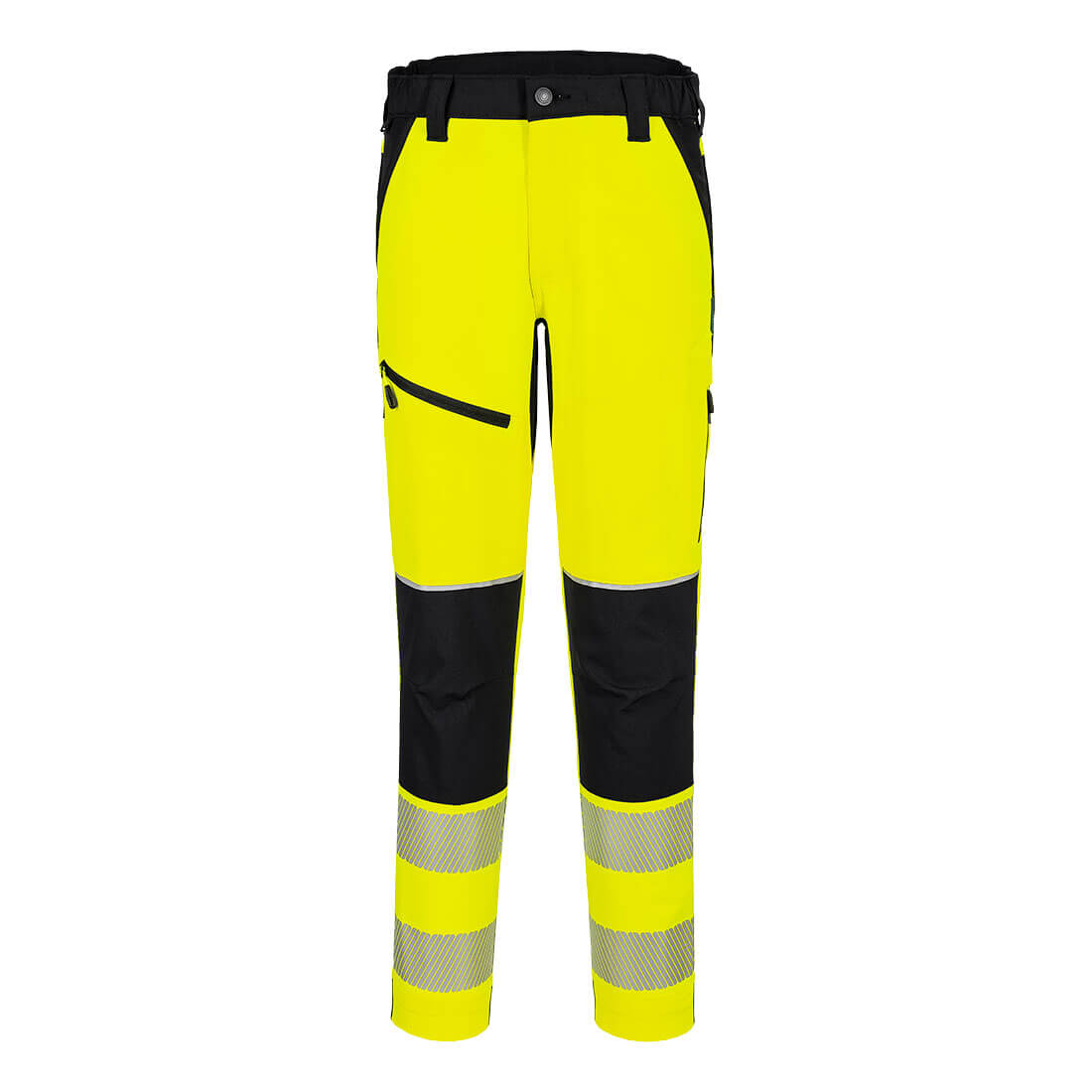 PW3 Hi-Vis stretchbukser - Gul/Sort