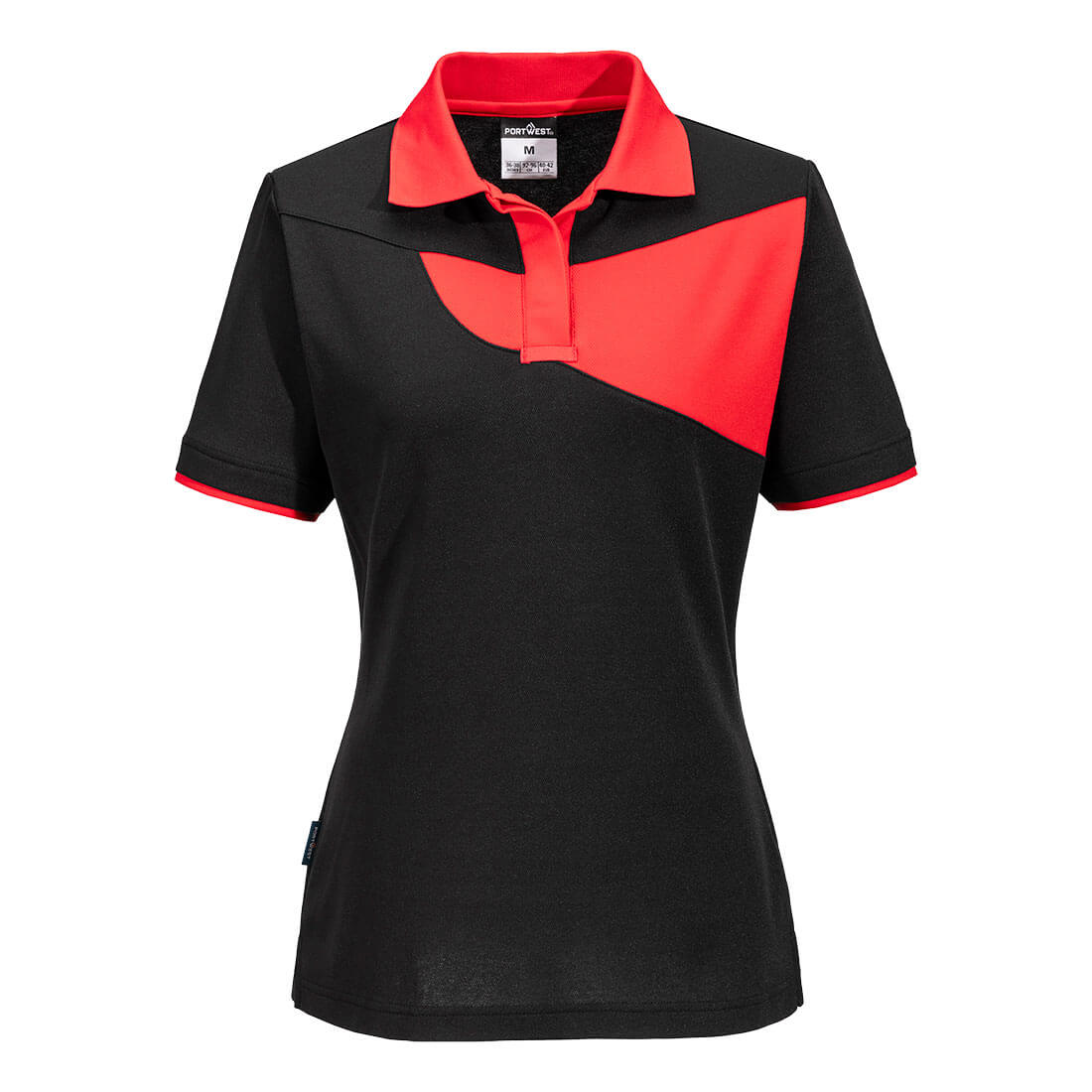 PW2 poloshirt til kvinder - Sort/Rød